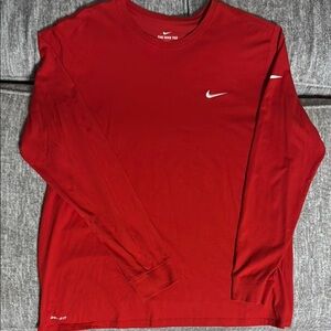 Nike Men’s XXL Red Long Sleeve T Tee Shirt Dri Fit